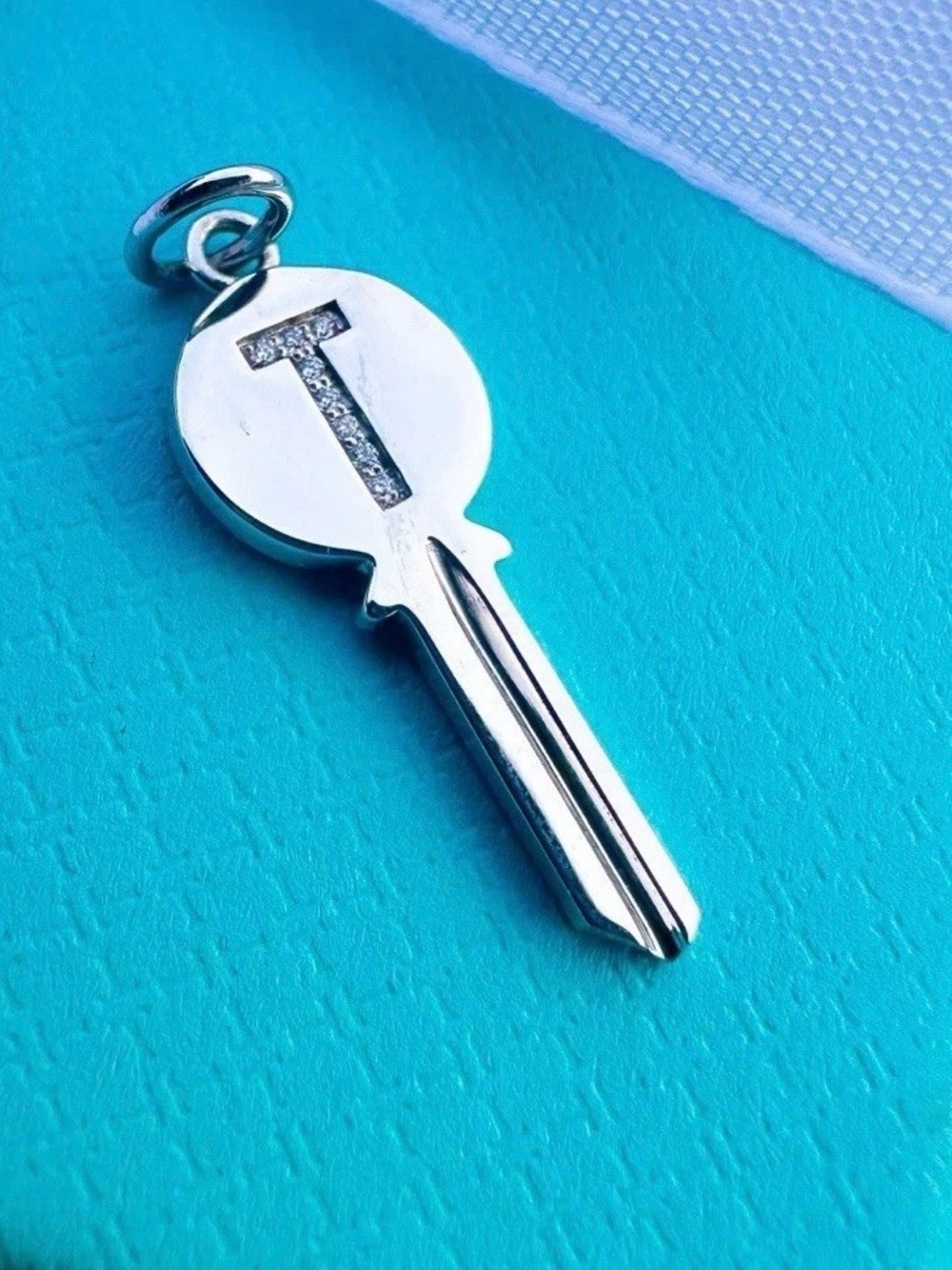 Tiffany & Co Diamond and White Gold Mini Key